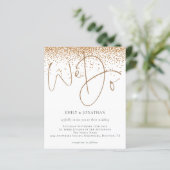 Budget Gold Confetti Glitter We Weddenschappen Uit (Staand voorkant)