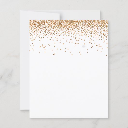 Budget Gold Confetti Glitter Weddenschap (Achterkant)