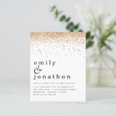 Budget Gold Confetti Glitter Weddenschap (Staand voorkant)