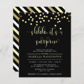 Budget Gold Confetti Surprise Birthday Party (Voorkant / Achterkant)