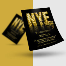 Budget Gold Disco Glitter nieuwe jaren oud FLYER