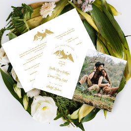 Budget Gold Effect Boho Rustic Mountains Photo