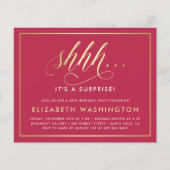 Budget Gold en Magenta Surprise Birthday Party (Voorkant)