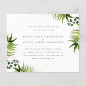 Budget Gold en Tropische Greenery Botanical Weddin (Voorkant)