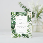 Budget Gold en Waterverf Tropische Greenery Weddin (Staand voorkant)