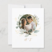 BUDGET Gold Eucalyptus Photo Monogram Wedding (Achterkant)