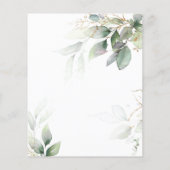 Budget Gold & Eucalyptus Sweet 16 Verjaardag Uitno (Achterkant)