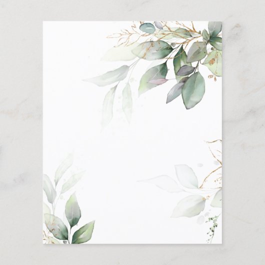 Budget Gold & Eucalyptus Sweet 16 Verjaardag Uitno (Achterkant)