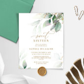 Budget Gold & Eucalyptus Sweet 16 Verjaardag Uitno