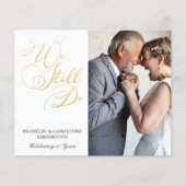 BUDGET Gold Foil Wedding Jubileum Vow Renewal (Voorkant)