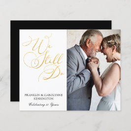 BUDGET Gold Foil Wedding Jubileum Vow Renewal