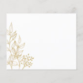 Budget Gold Foliage Photo Merry Kerstmis Kaart (Achterkant)