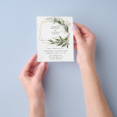 Budget Gold Geometric Eucalyptus Elegant Moss Flyer (Hand)