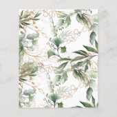 Budget Gold Geometric Eucalyptus Elegant Moss Flyer (Achterkant)