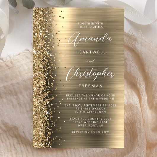 Budget Gold Glam Glitter Weddenschap