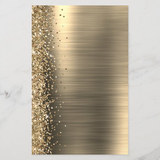 Budget Gold Glam Glitter Weddenschap (Achterkant)