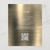 Budget Gold Glam QR Code Huwelijksuitnodiging (Achterkant)