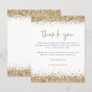 Budget Gold Glitter 21e Partij Dank u