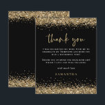 Budget Gold Glitter 30th Birthday Black Hartelijk<br><div class="desc">Gold Glitter Dertigste verjaardag Black Hartelijk dank. Een budgetprijs voor KLEINE 4, 5 x 5, 6 inch. Verkrijgbaar in een SEMI-GLOSS 110 lb KAART STOCK dat de standaardoptie is (dikker voor uitnodigingen), OF een SATIN FINISH 80 lb THINER PAPER STOCK (ideaal voor behuizingen). De grenzen van faux goudglitter zijn bij...</div>