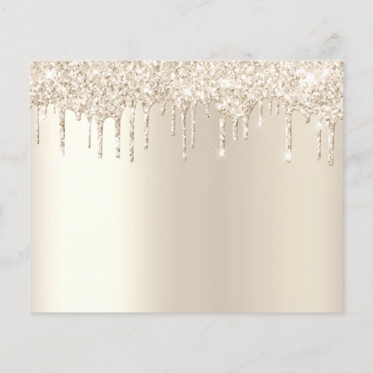 Budget Gold Glitter 50e Verjaardagsfeest Uitnodigi (Achterkant)