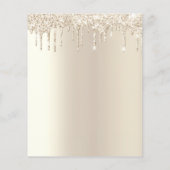 Budget Gold Glitter 75e Verjaardag Uitnodiging (Achterkant)