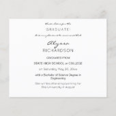 Budget Gold Glitter Afstuderen Foto aankondiging (Achterkant)