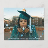 Budget Gold Glitter Afstuderen Foto aankondiging (Voorkant)