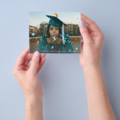 Budget Gold Glitter Afstuderen Foto aankondiging Flyer (Hand)