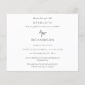 Budget Gold Glitter Afstuderen Foto aankondiging Flyer (Achterkant)