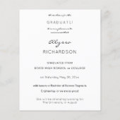 Budget Gold Glitter Afstuderen Foto Aankondiging V (Achterkant)