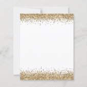 Budget Gold Glitter Baby shower Invitation (Achterkant)