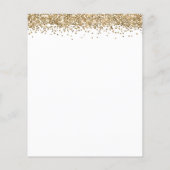 Budget Gold Glitter Baby shower Invitation (Achterkant)