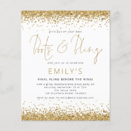 BUDGET Gold Glitter Bachelorette Disco nodigt uit