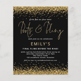 BUDGET Gold Glitter Black Bachelorette Disco