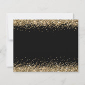 Budget Gold Glitter Black Happy Nieuwjaar Kaart (Achterkant)