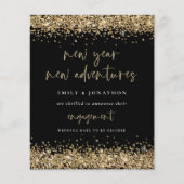Budget Gold Glitter Black Nieuwjaar Verloving (Voorkant)