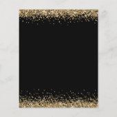 BUDGET Gold Glitter Black Weddenschappen Uitnodigi (Achterkant)