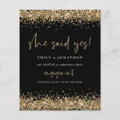 Budget Gold Glitter Black Ze zei ja Verloving (Voorkant)