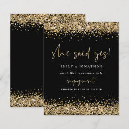 Budget Gold Glitter Black Ze zei ja Verloving