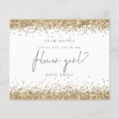 Budget Gold Glitter Bloemenmeisje Verzoek (Voorkant)