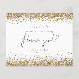 Budget Gold Glitter Bloemenmeisje Verzoek