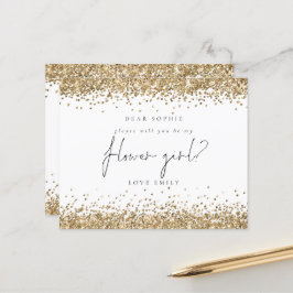 Budget Gold Glitter Bloemenmeisje Verzoek