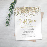 BUDGET Gold Glitter Bridal Shower<br><div class="desc">Moderne goudglitteruitnodiging. **LEES VÓÓR AANKOOP** 1. De budgetkantoorbenodigdheden zijn 4, 5 x 5, 6 inch en passen binnen een A6-envelop. U kunt witte enveloppen aan uw orde toevoegen. 2. Elk blad is één punt - geen het snijden wordt vereist. 3. De kartonnen voorraad is helder wit met een halfglanzende afwerking...</div>