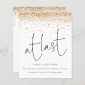 Budget Gold glitter Confetti op het laatste Verlov (Voorkant / Achterkant)