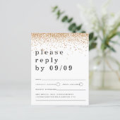 Budget Gold Glitter Confetti Script Weduwschap RSV (Staand voorkant)