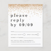 Budget Gold Glitter Confetti Script Weduwschap RSV (Voorkant)