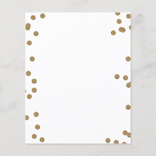 Budget Gold Glitter Confetti Weddenschap (Achterkant)