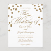 Budget Gold Glitter Confetti Weddenschap (Voorkant)
