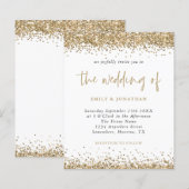 Budget Gold Glitter Confetti Weddenschap (Voorkant / Achterkant)