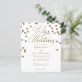 Budget Gold Glitter Confetti Weddenschap (Staand voorkant)